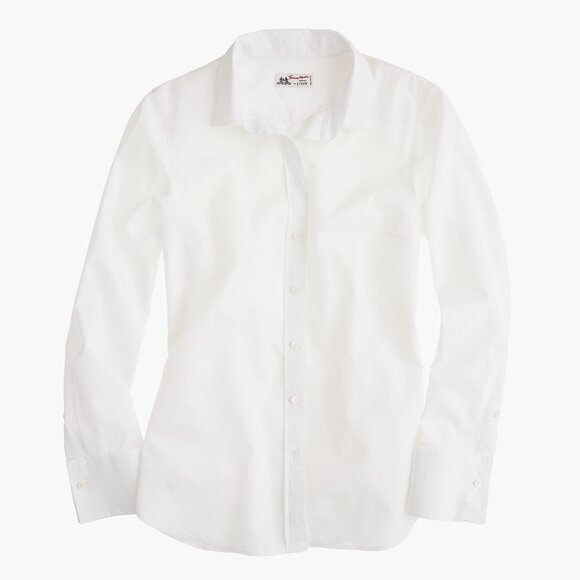 New J Crew X Thomas Mason Women's Button Down Boy Shirt Top White Size 00 NWOT - Picture 2 of 10